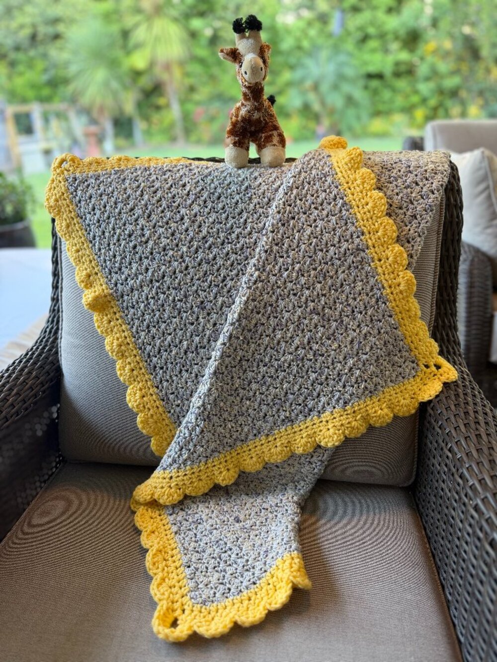 Handmade Crochet Baby Blanket, Soft Heirloom Nursery Gift, Color: Whisper Gray